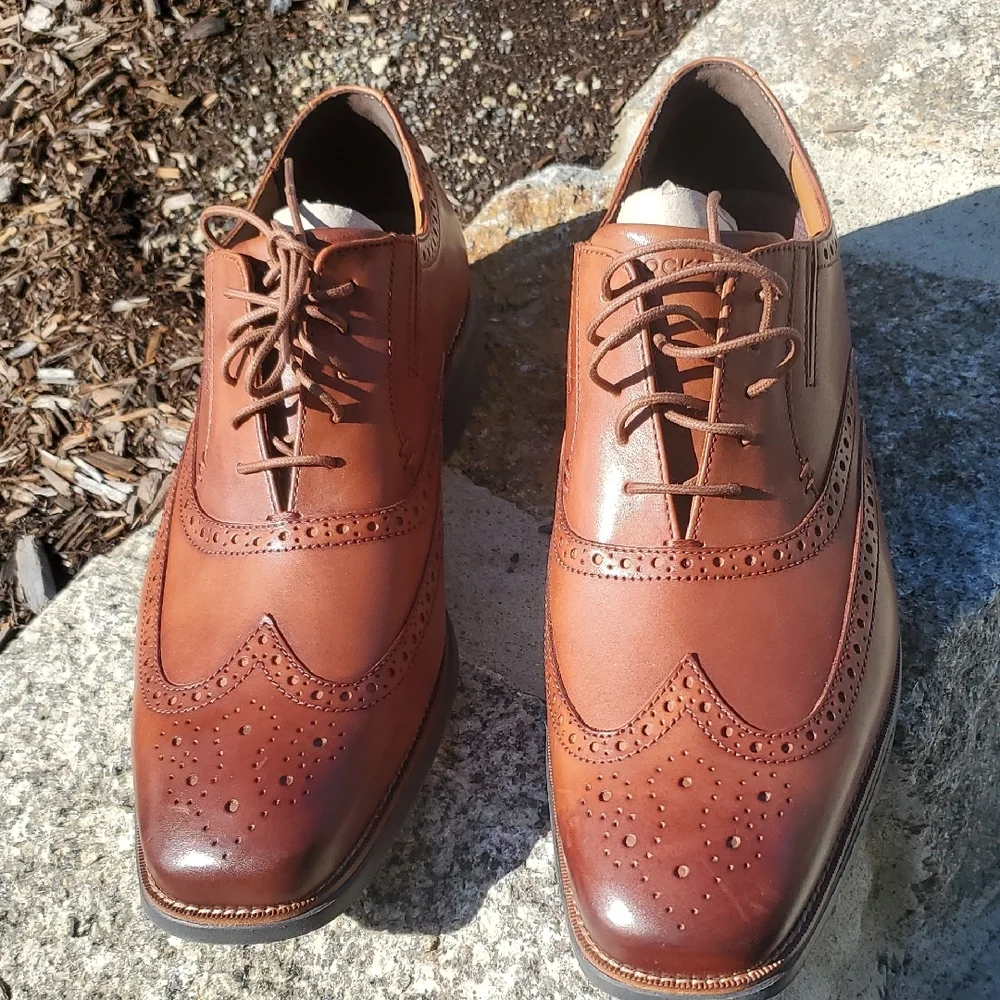 Rockport Total Motion Amalfi Wingtips Men's Tan Brogue Oxford Size 13 Wide